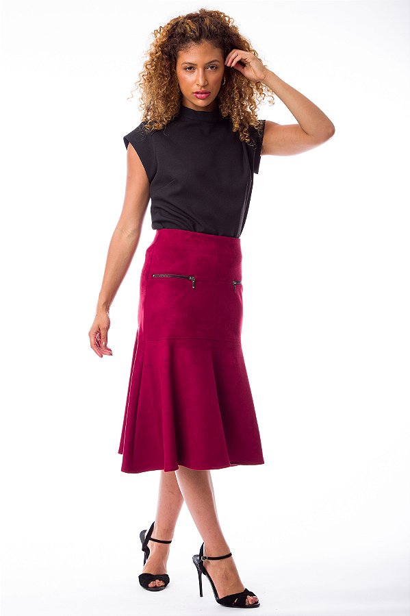 BLUSA CREPE GOLA MANGA CURTA PRETO JADE