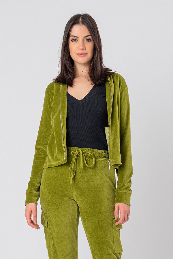 JAQUETA PLUSH OLIVA ISIS