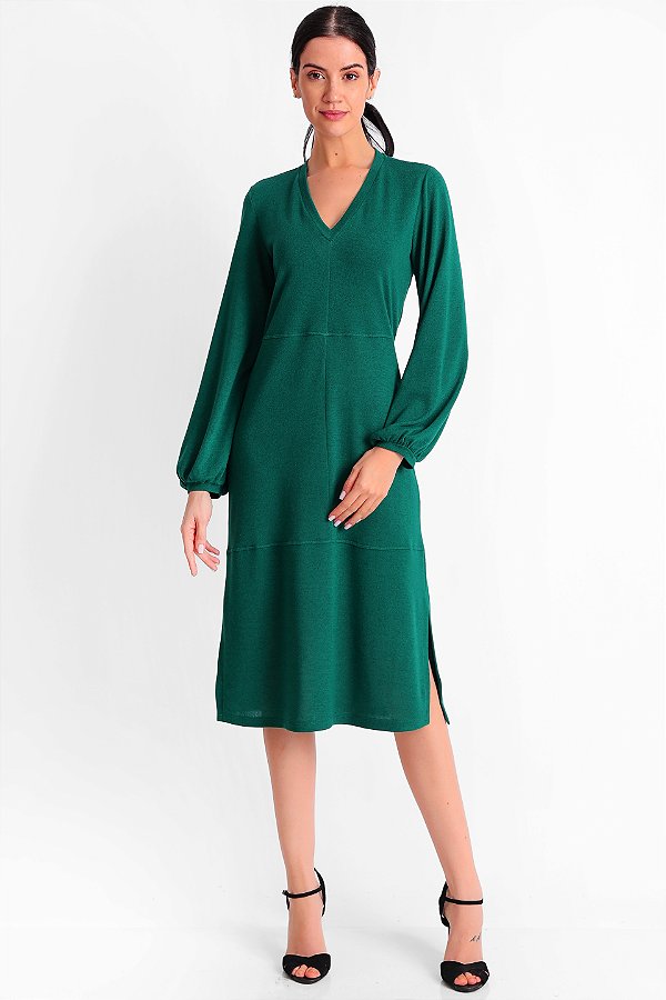 VESTIDO MIDI VERDE EVELYN