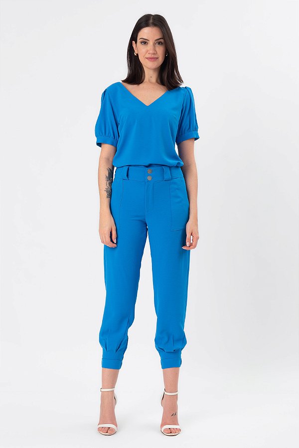 CALÇA CREPE SUPER BLUE DOMINIQUE