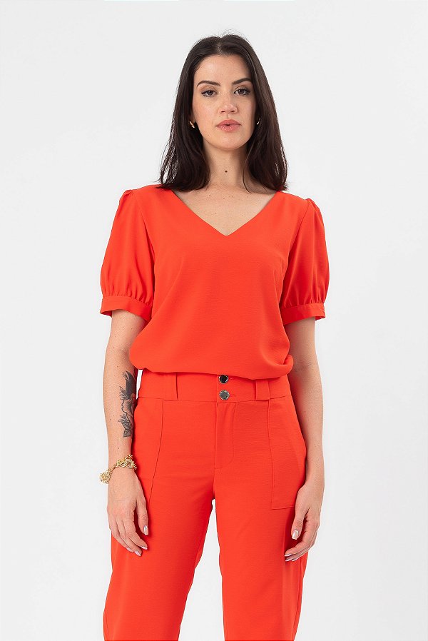 BLUSA CREPE CORAL DOMINIQUE