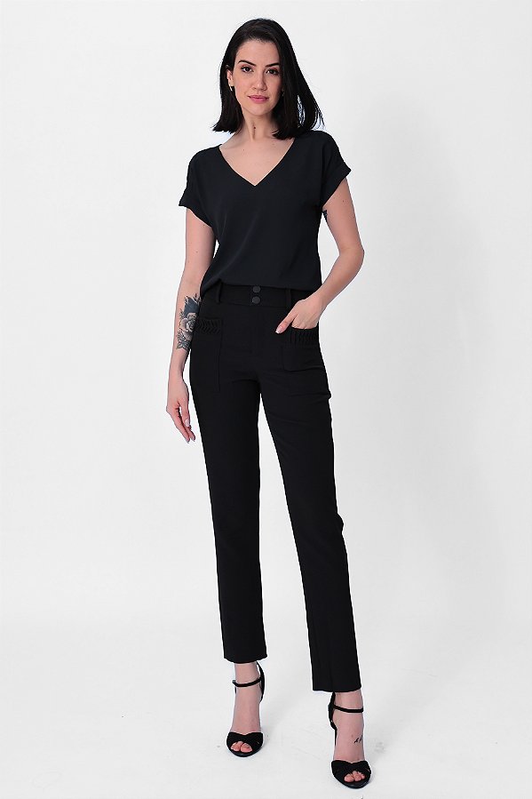 CALÇA CREPE PRETA ANA VITORIA