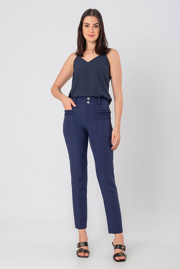 CALÇA CREPE MARINHO ANA VITORIA