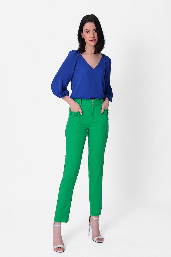 CALÇA CREPE VERDE ANA VITORIA