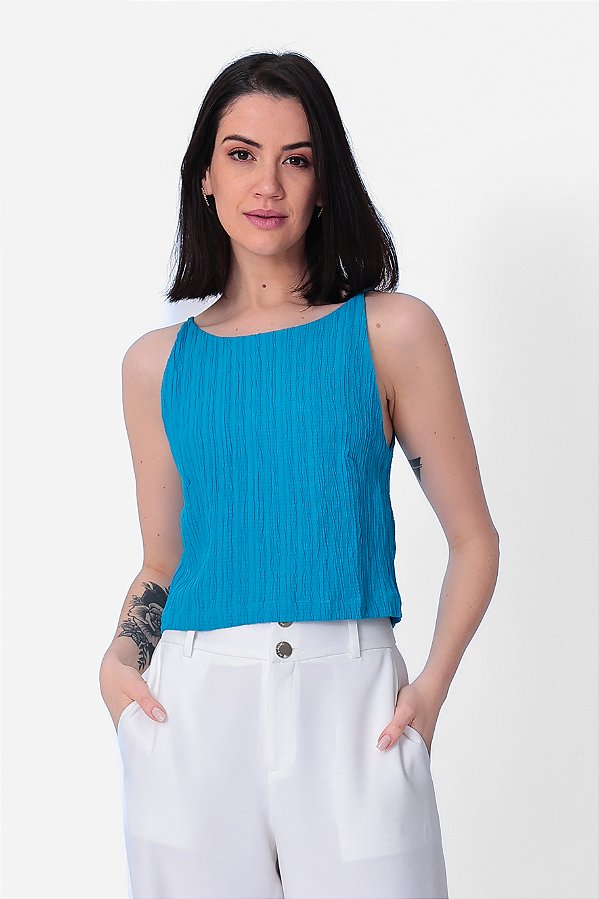 REGATA CREPE AZUL DANIELA