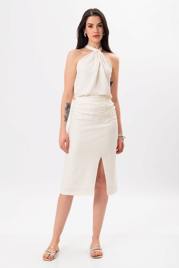 SAIA MIDI OFF WHITE INGRID