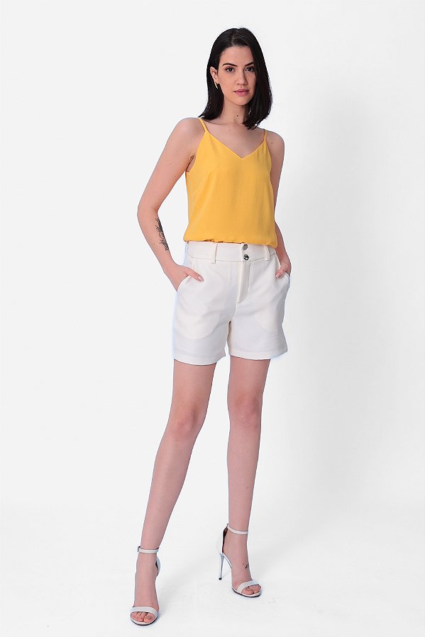 SHORT CREPE OFF WHITE MARCELA