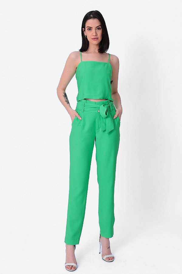 CALÇA VISCOSE VERDE JANINE