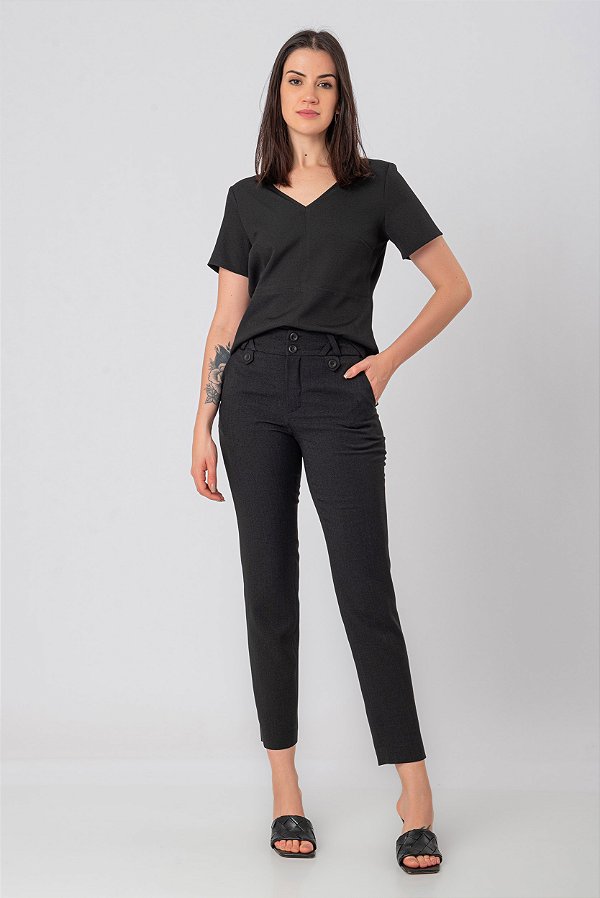 CALÇA SKINNY CREPE LIDIA PRETO