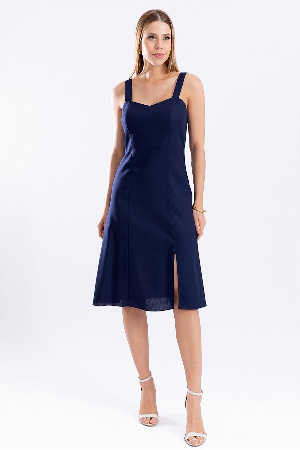 VESTIDO MIDI LINHO NEW PALOMA MARINHO