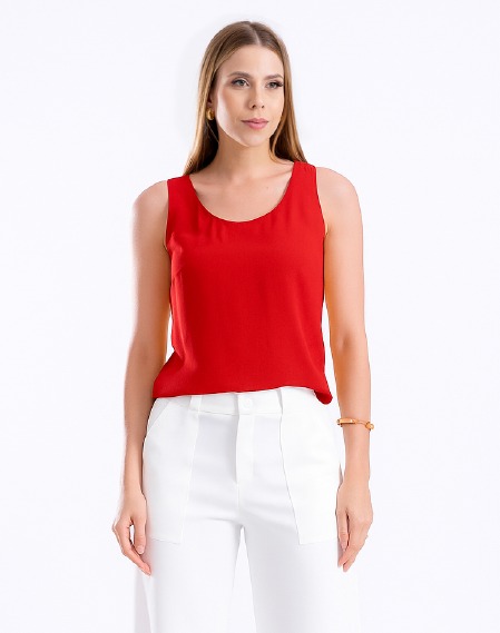 REGATA CREPE VERMELHO LIA