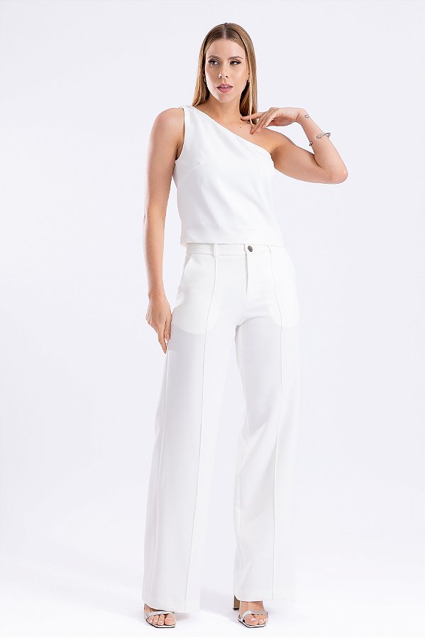 REGATA OMBRO CREPE OFF WHITE CYNTHIA