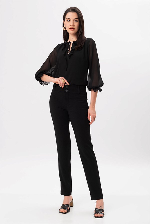 CALÇA CREPE PRETO SUZANE