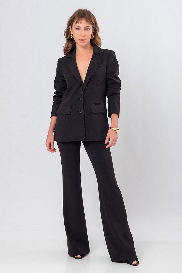 CALÇA FLARE PRETA LUCY