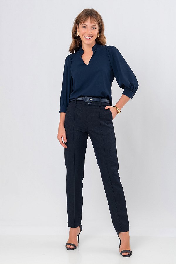 CALÇA SKINNY AZUL MARINHO LANA