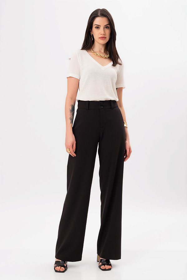 CALÇA RETA PRETA LUCY