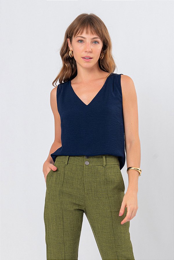 REGATA DECOTE V AZUL MARINHO LARA