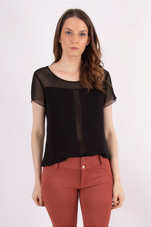 BLUSA CREPE PRETA JOANA