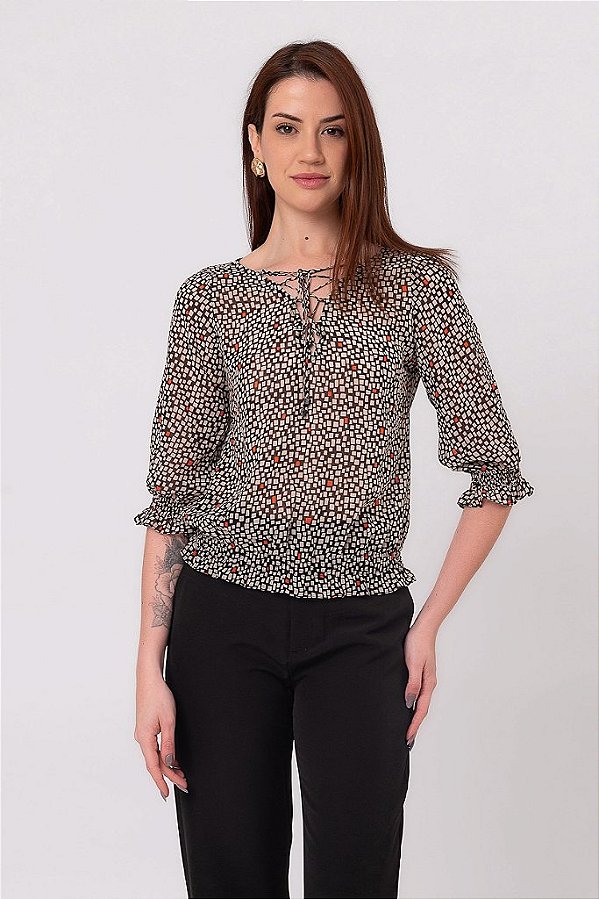 BLUSA ESTAMPADA NEW GEOMETRIC