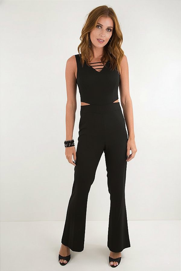 MACACÃO CREPE CLASS SLIM PRETO