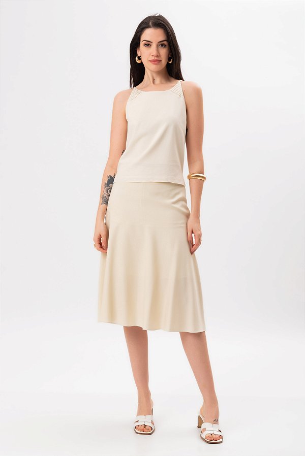 SAIA MIDI WASHED NATURAL SUSI