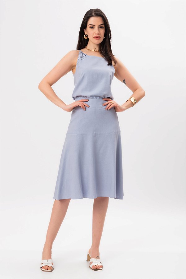 SAIA MIDI WASHED AZUL SUSI