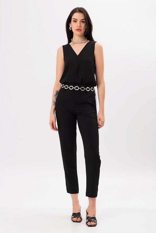 CALÇA CREPE PRETO MANU