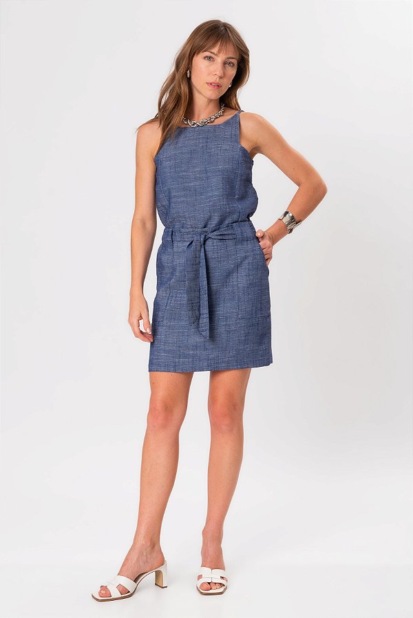 SAIA CURTA AZUL TATY