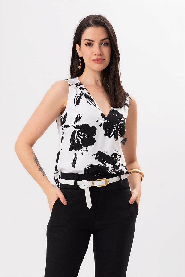 REGATA FLOWER PRETO YASMIN