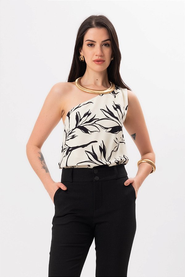 REGATA ESTAMPADA OMBRO NEW NATURALE P&B