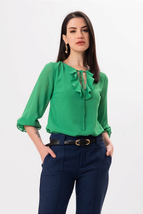 BATA CREPE VERDE  VALENTINA