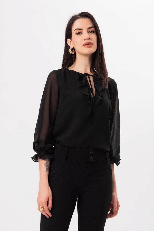 BATA CREPE PRETO VALENTINA