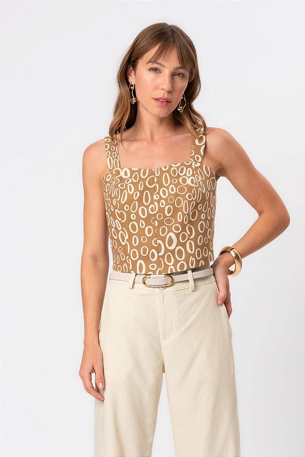 REGATA ESTAMPADA LINHO ORGANIC LINEN