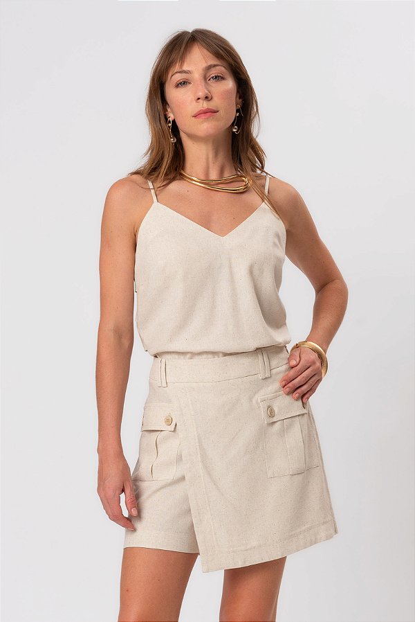 REGATA DECOT V LINHO NATURAL FERNANDA