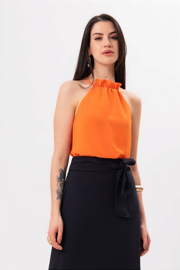 REGATA CREPE LARANJA VALENTINA