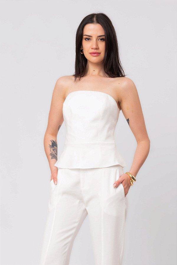 BLUSA SEM MANGA OFF WHITE NEW MARY