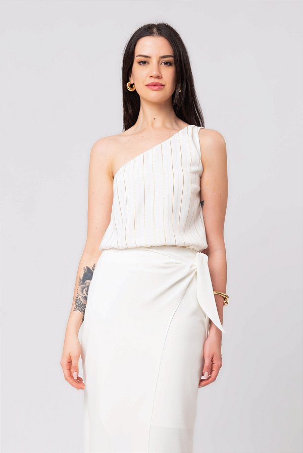 REGATA OMBRO OFF WHITE LINEN GOLD