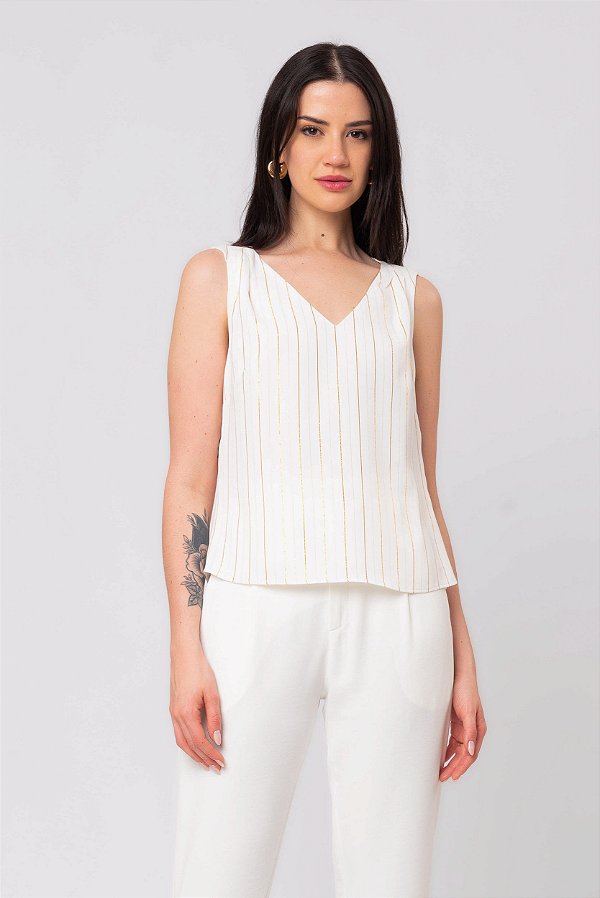 REGATA OFF WHITE LINEN GOLD