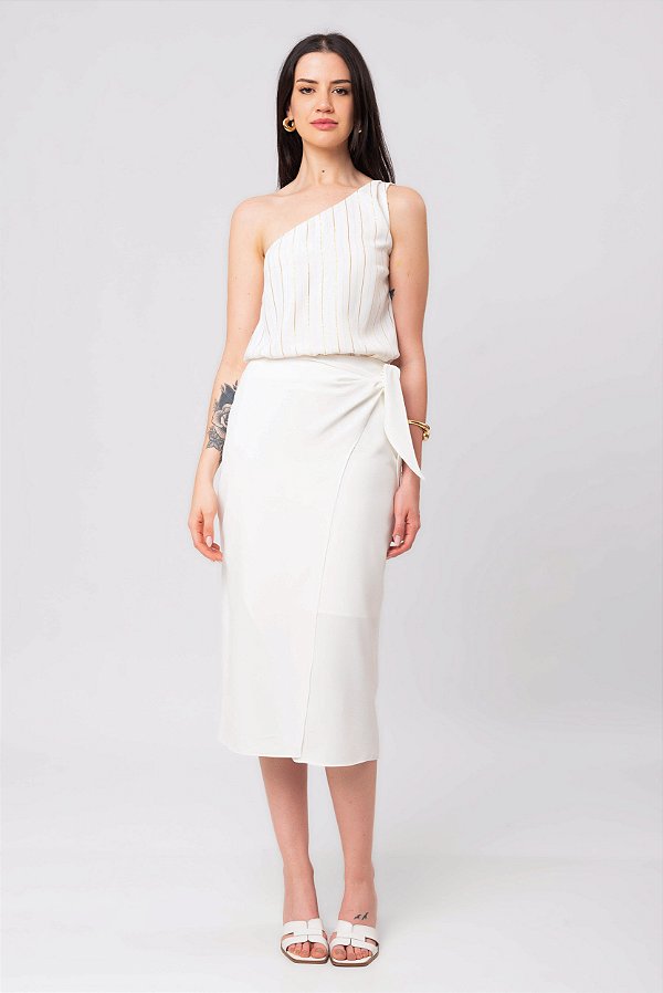 SAIA MIDI OFF WHITE VALÉRIA