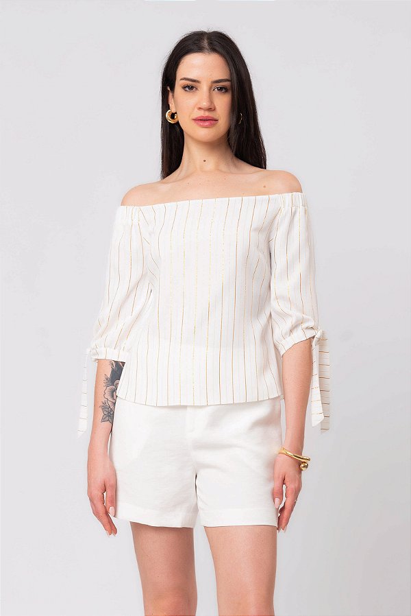 BLUSA OMBRO LINEN GOLD