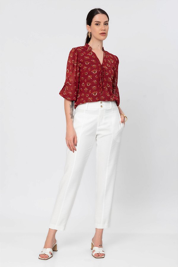 CALÇA OFF WHITE NEW MARY