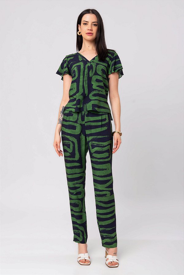 CALÇA NEW ART ESTAMPADA VISCOSE