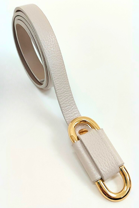 CINTO FINO GELO FIVELA DOURADA