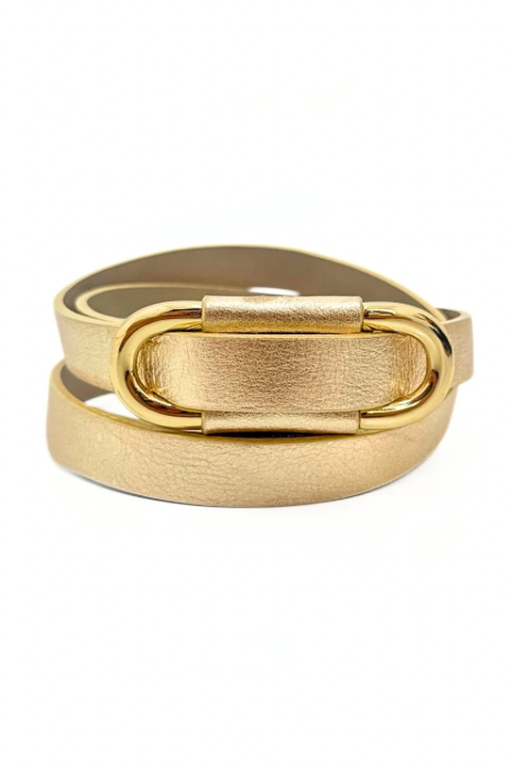 CINTO FINO DOURADO FIVELA DOURADA