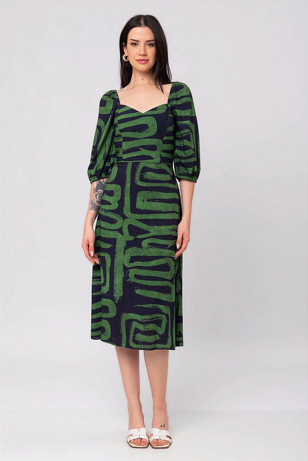 VESTIDO NEW ART ESTAMPADO VISCOSE