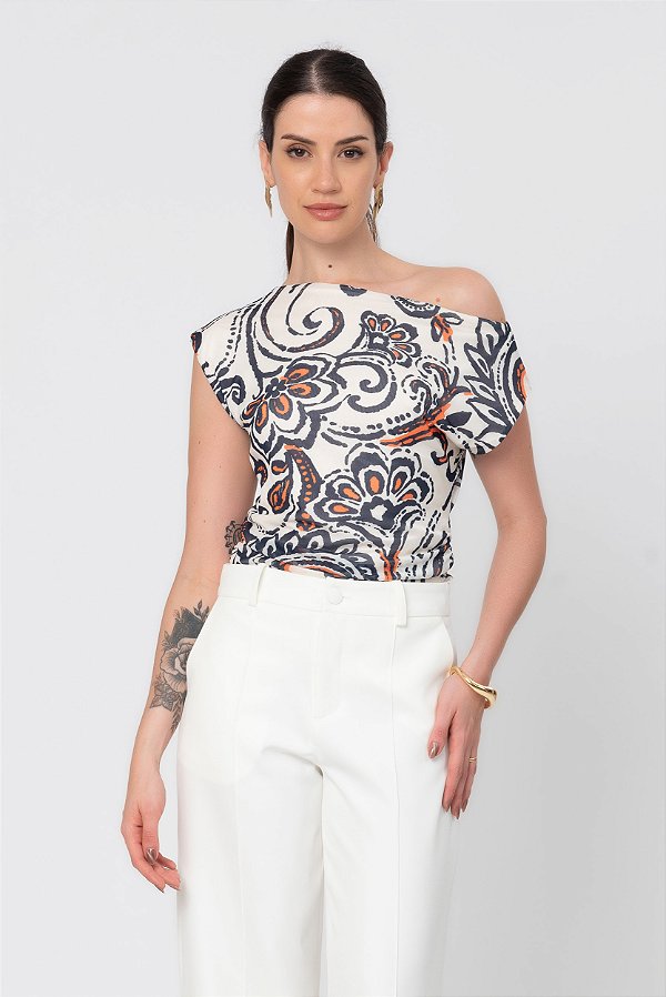 BLUSA TULE CASHMERE ESTAMPADO