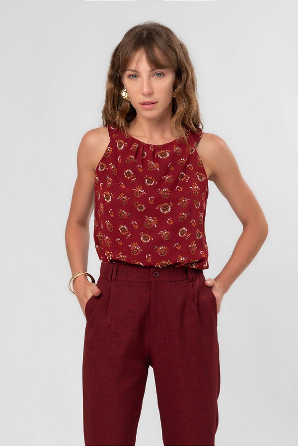 REGATA FLORAL ART BORDÔ