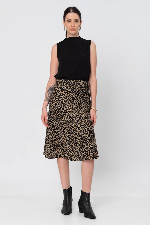 SAIA ESTAMPADA MODERN ANIMAL PRINT