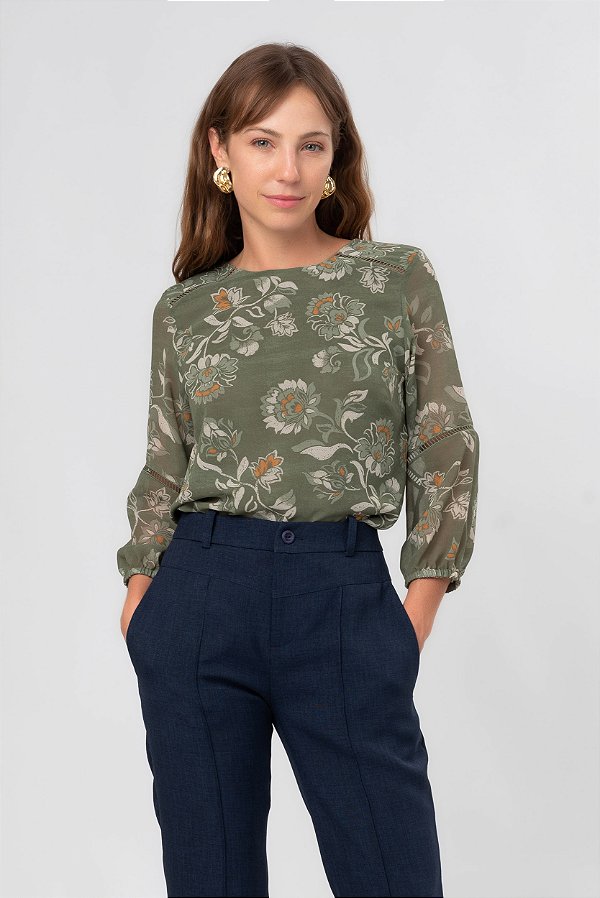 BLUSA ESTAMPADA 3/4 SERENE