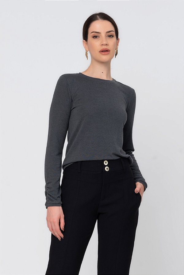 BLUSA MANGA LONGA MALU GREY